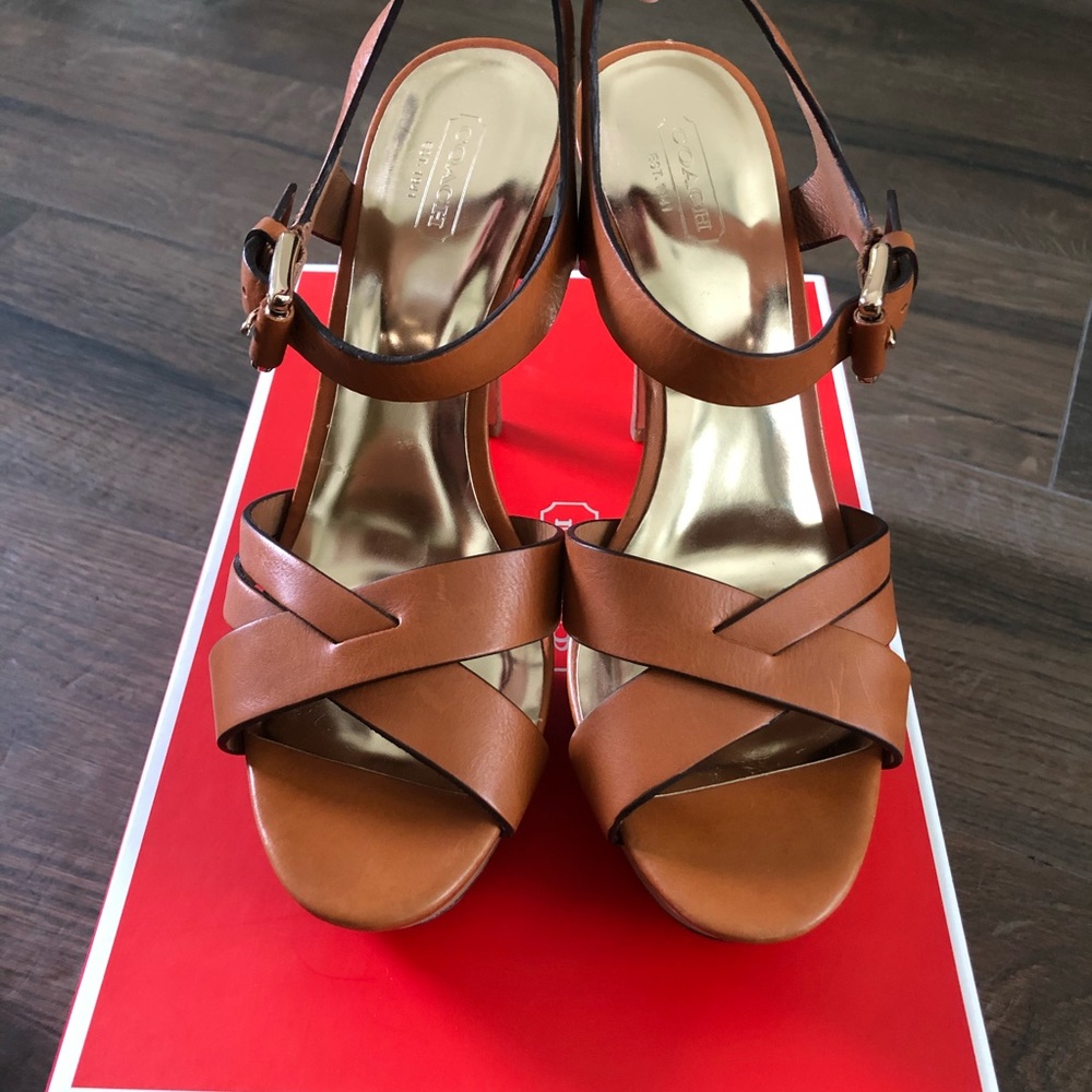 ✨SOLD‼️Like New In the box-Coach High Heel Sandals size 9
